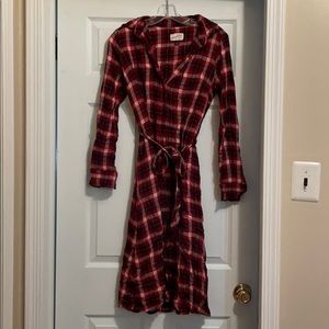 Red/black plaid dress